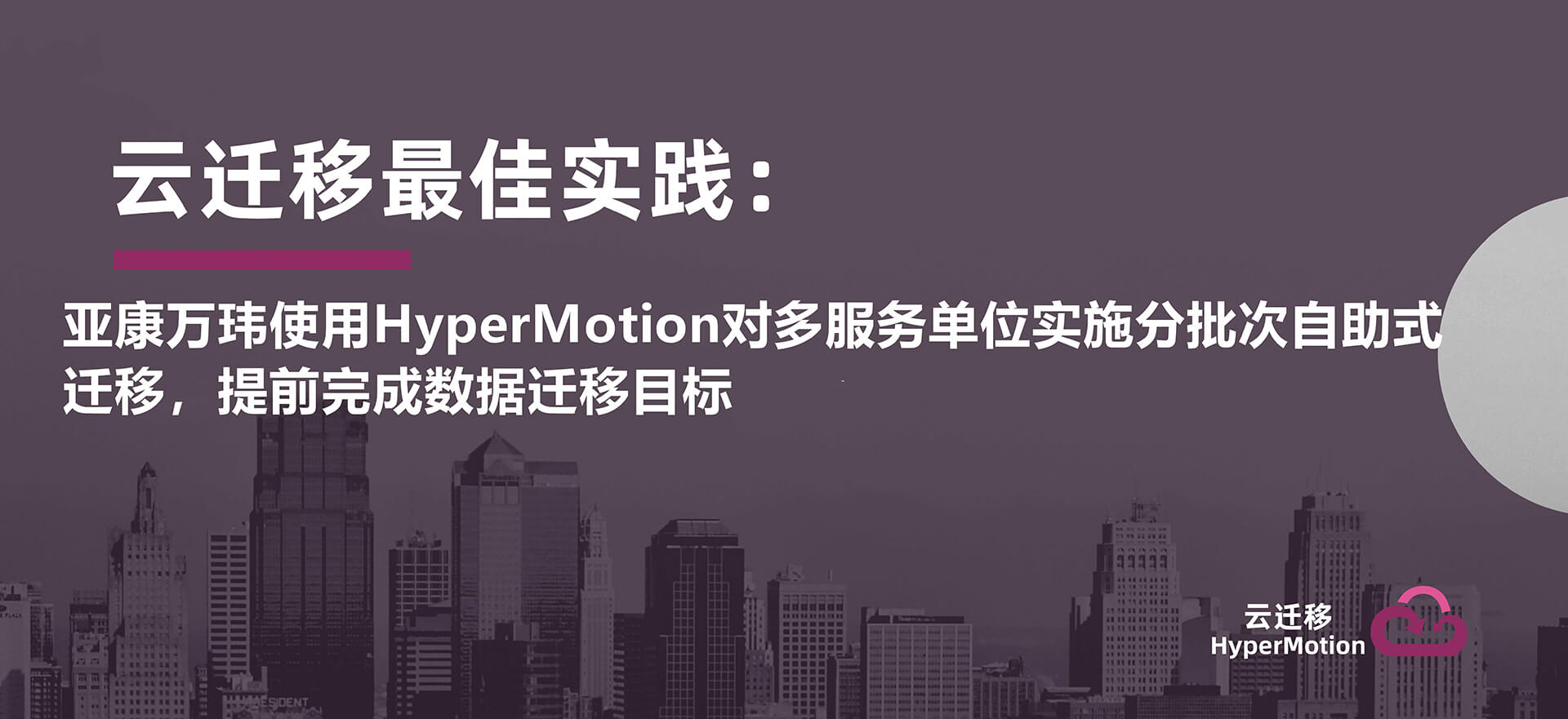 亚康万玮使用HyperMotion对多服务单位实施分批次自助式迁移，提前完成数据迁移目标